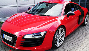 Carfolierung in Magdeburg Audi R8 von Silber auf Rot